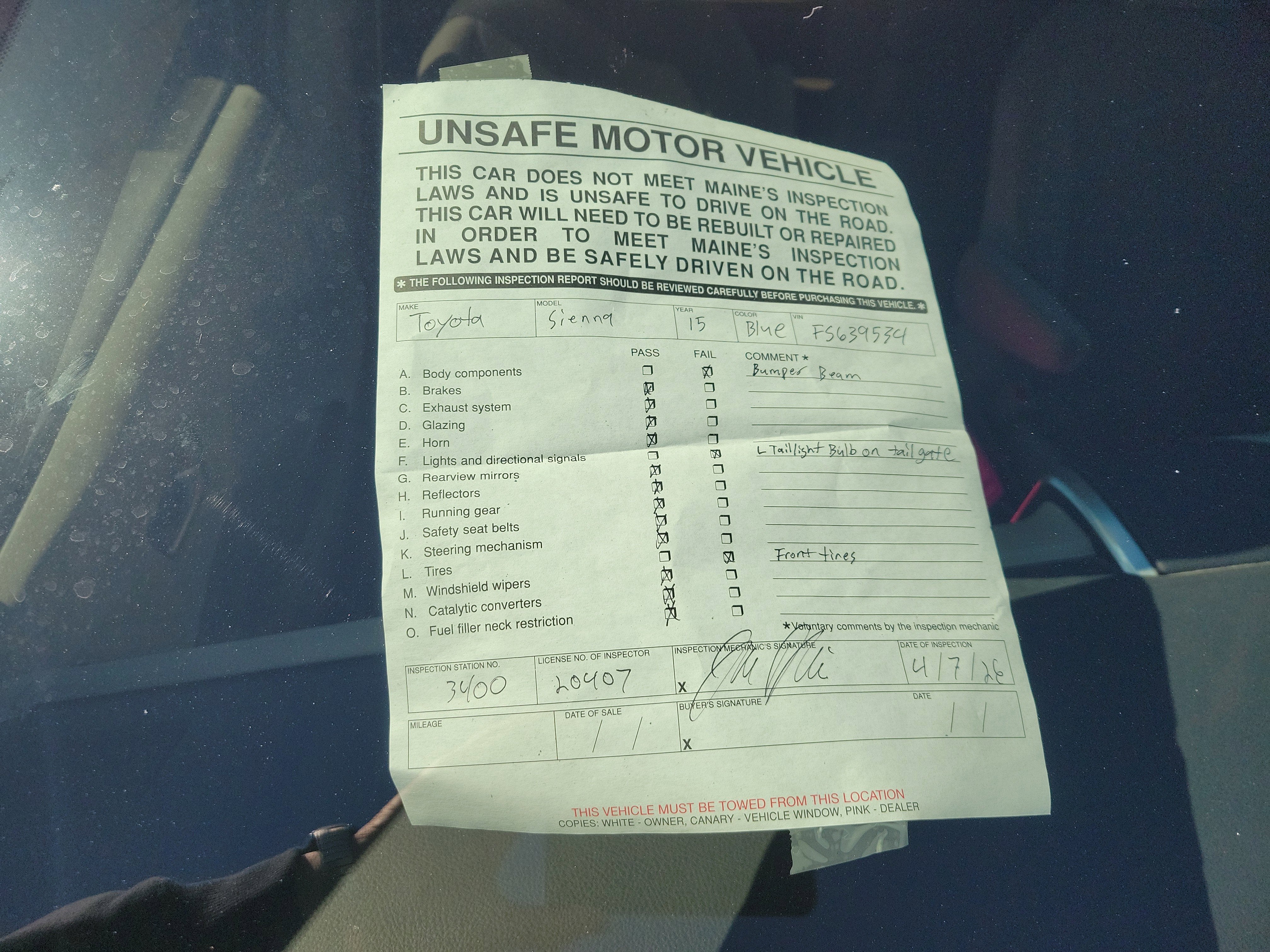 2015 Toyota Sienna LE AAS