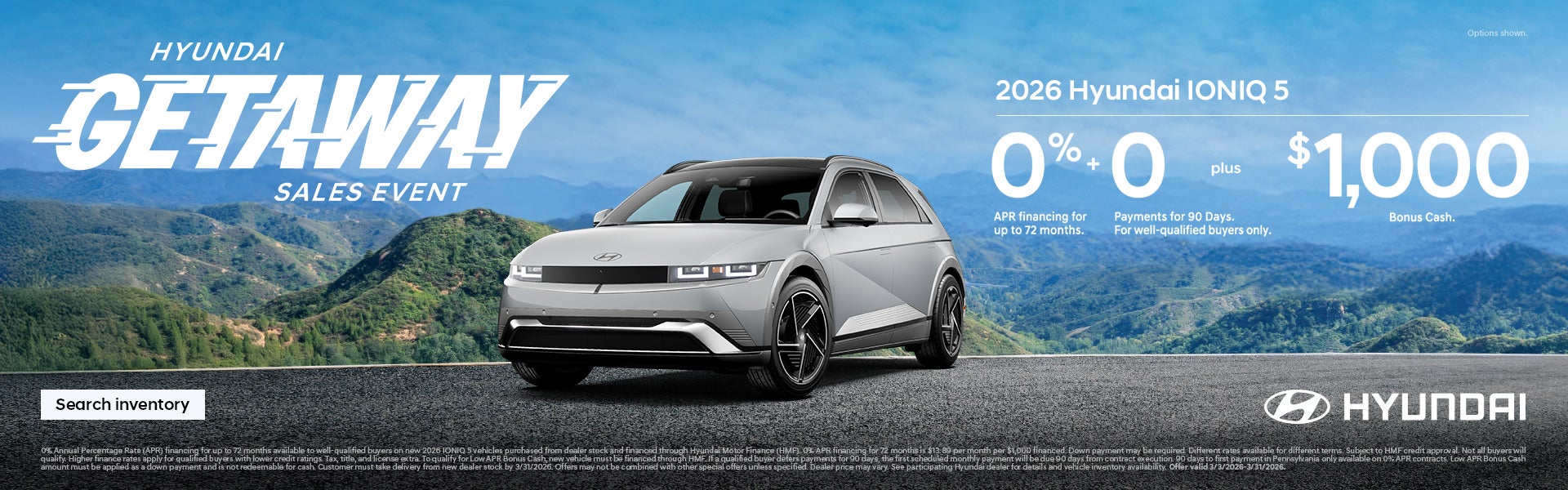 Eastern Hyundai 2026 Getaway Sales Event Offer