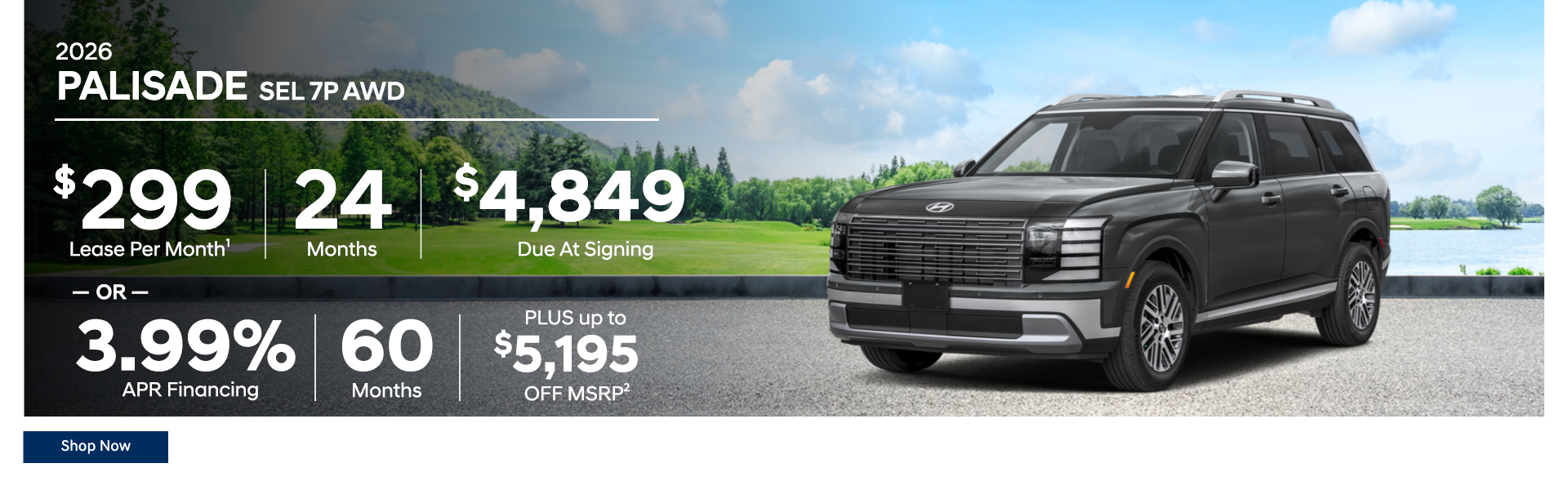 2026 Palisade SEL 7P AWD Offers