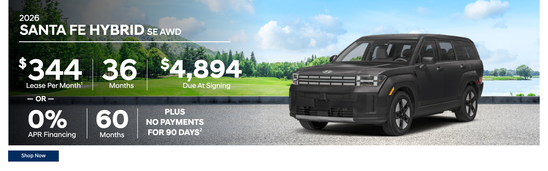 2026 Santa Fe Hybrid SE AWD Offers