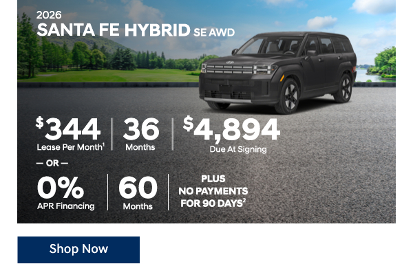 2026 Santa Fe Hybrid SE AWD Offers