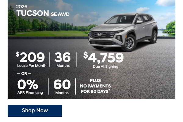 2026 Tucson SE AWD Offers
